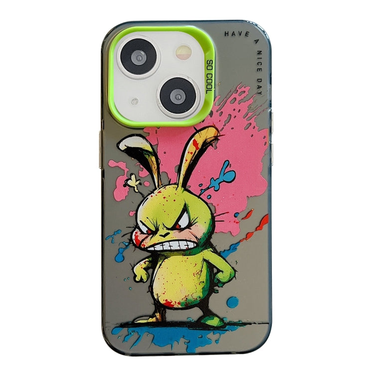 Pour iPhone 13 Série de peinture à l'huile de motif animal PC + étui de téléphone en TPU, Series 19