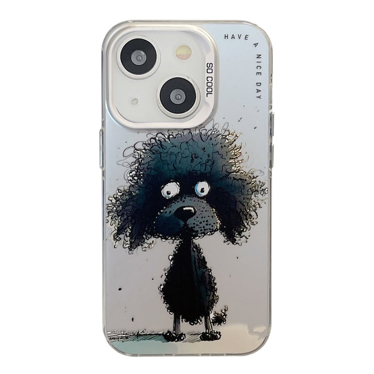 Série de peinture à l'huile de motif animal PC + étui de téléphone en TPU