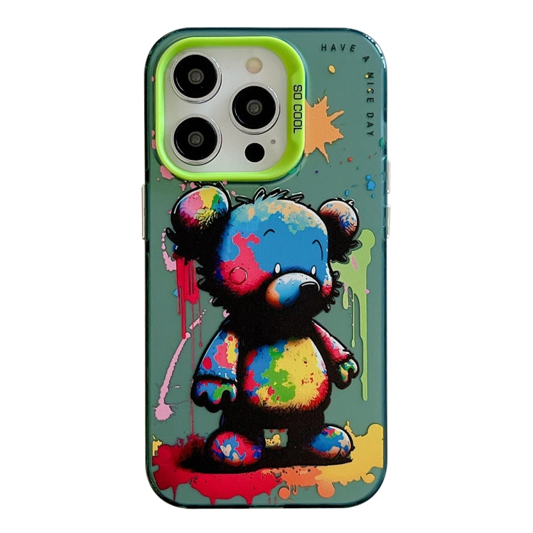 Série de peinture à l'huile de motif animal PC + étui de téléphone en TPU