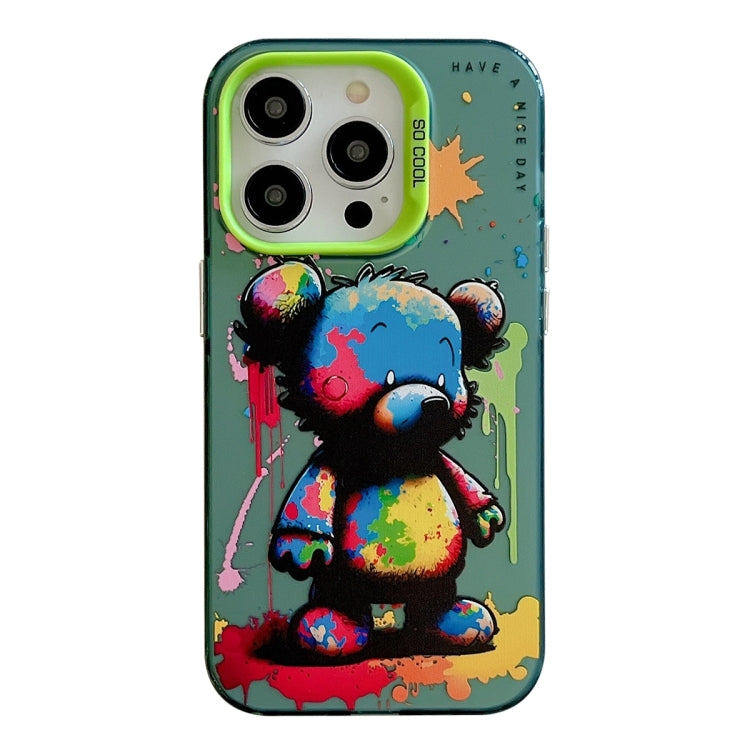 Pour iPhone 15 Pro Max Série de peinture à l'huile de motif animal PC + étui de téléphone en TPU, Series 11