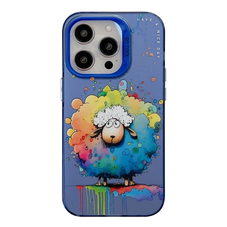 Série de peinture à l'huile de motif animal PC + étui de téléphone en TPU