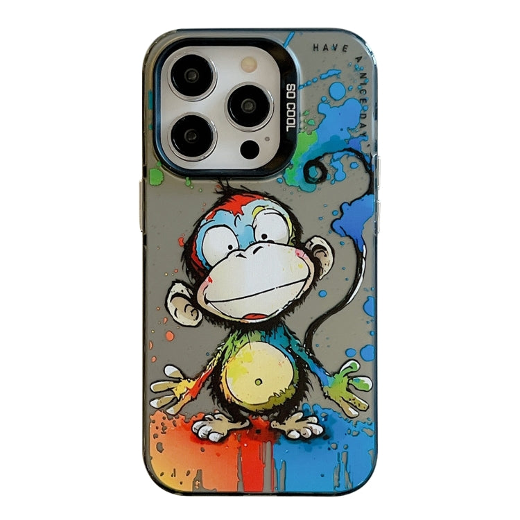Série de peinture à l'huile de motif animal PC + étui de téléphone en TPU