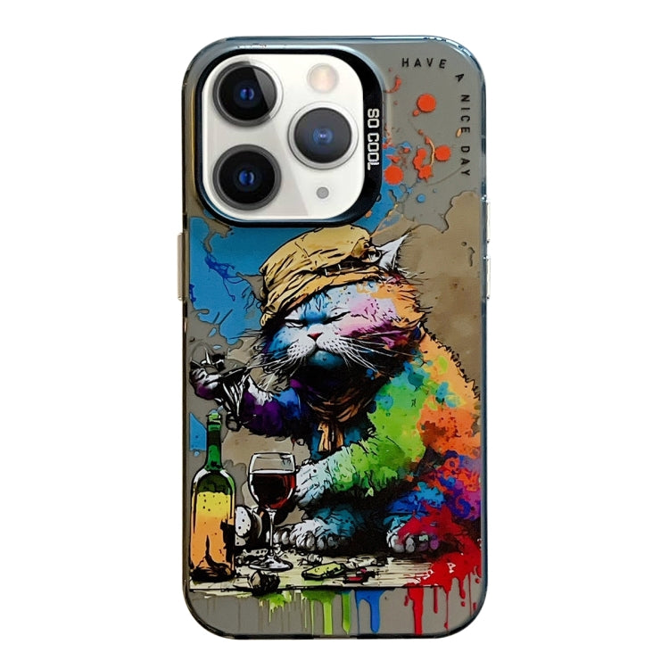 Pour iPhone 11 Pro Max Série de peinture à l'huile de motif animal PC + étui de téléphone en TPU, Series 10