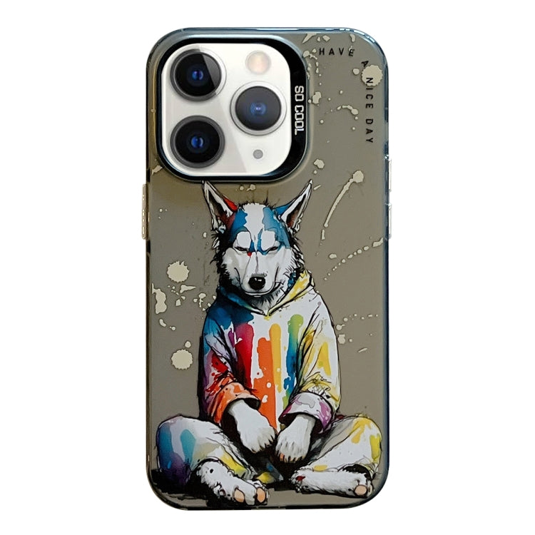 Pour iPhone 11 Pro Max Série de peinture à l'huile de motif animal PC + étui de téléphone en TPU, Series 10