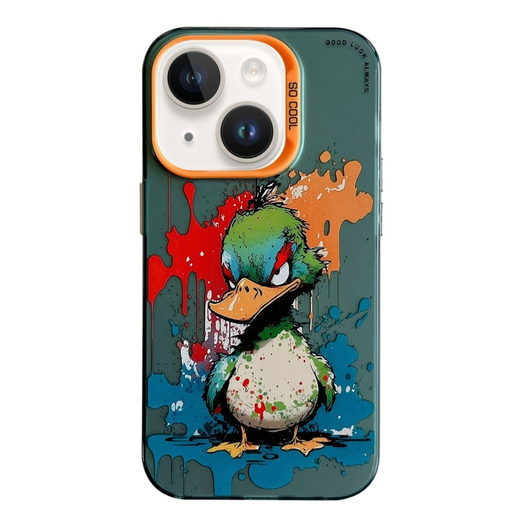 Pour iPhone 14 Plus Série de peinture à l'huile de motif animal PC + étui de téléphone en TPU, Series 21