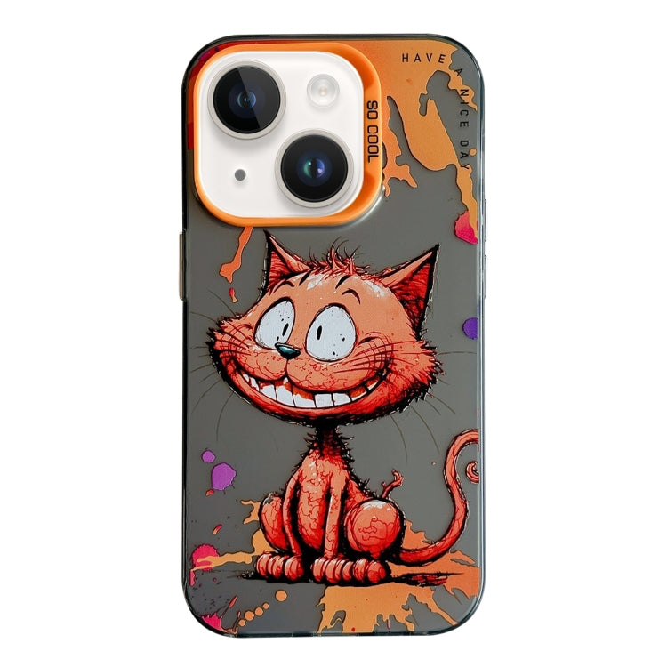 Série de peinture à l'huile de motif animal PC + étui de téléphone en TPU