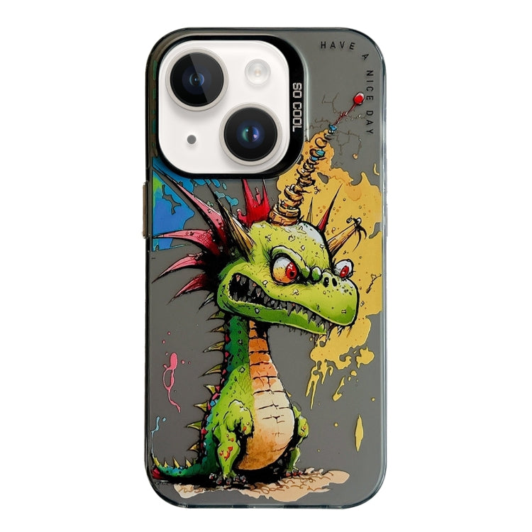 Pour iPhone 14 Plus Série de peinture à l'huile de motif animal PC + étui de téléphone en TPU, Series 21