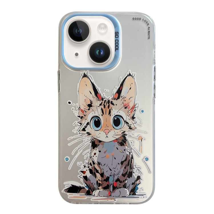 Pour iPhone 14 Plus Série de peinture à l'huile de motif animal PC + étui de téléphone en TPU, Series 21