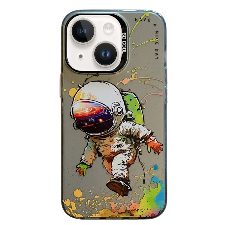 Pour iPhone 14 Plus Série de peinture à l'huile de motif animal PC + étui de téléphone en TPU, Series 21