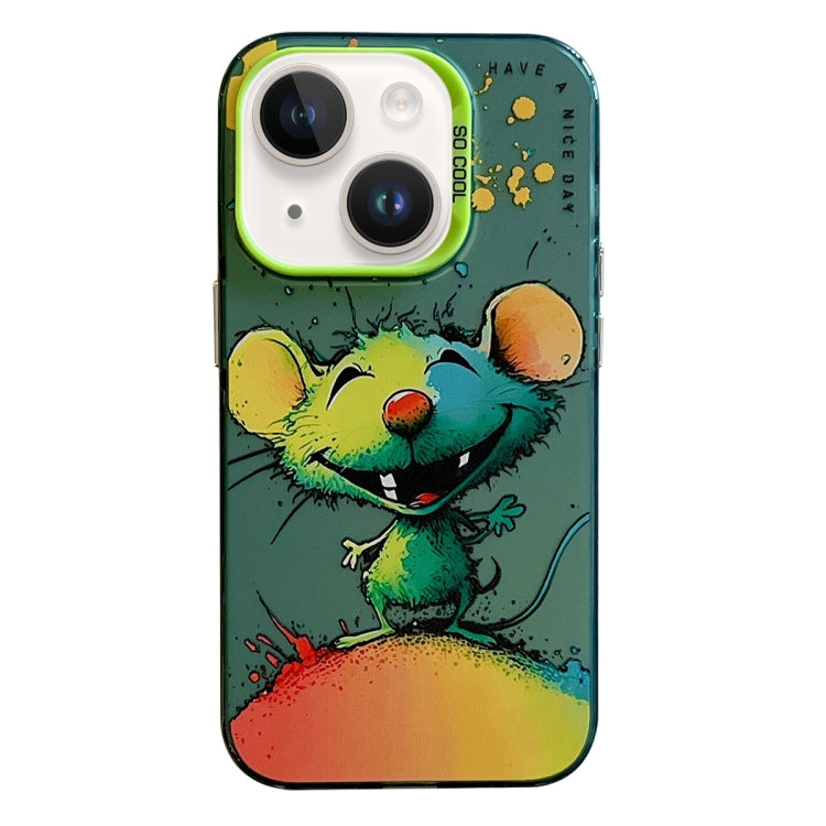 Pour iPhone 14 Plus Série de peinture à l'huile de motif animal PC + étui de téléphone en TPU, Series 21