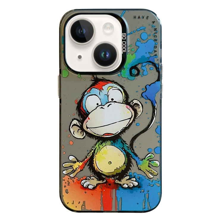 Pour iPhone 14 Plus Série de peinture à l'huile de motif animal PC + étui de téléphone en TPU, Series 21