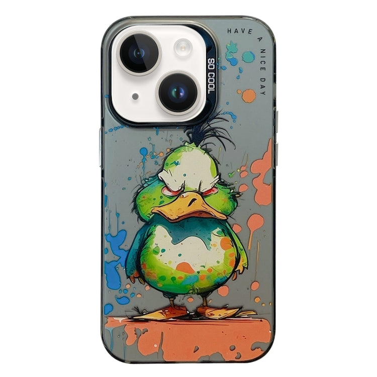 Série de peinture à l'huile de motif animal PC + étui de téléphone en TPU