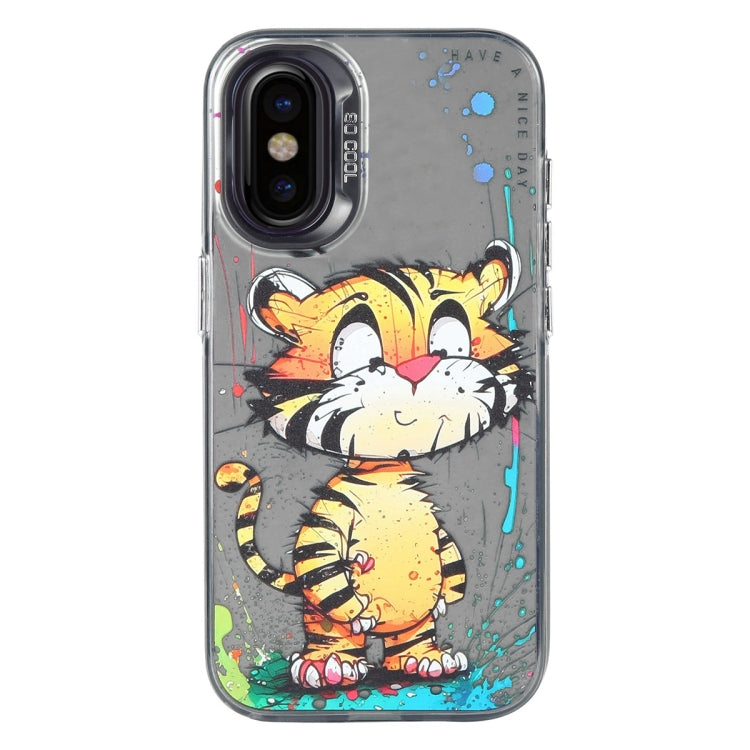 Pour iPhone X / XS Série de peinture à l'huile de motif animal PC + étui de téléphone en TPU, Series 16