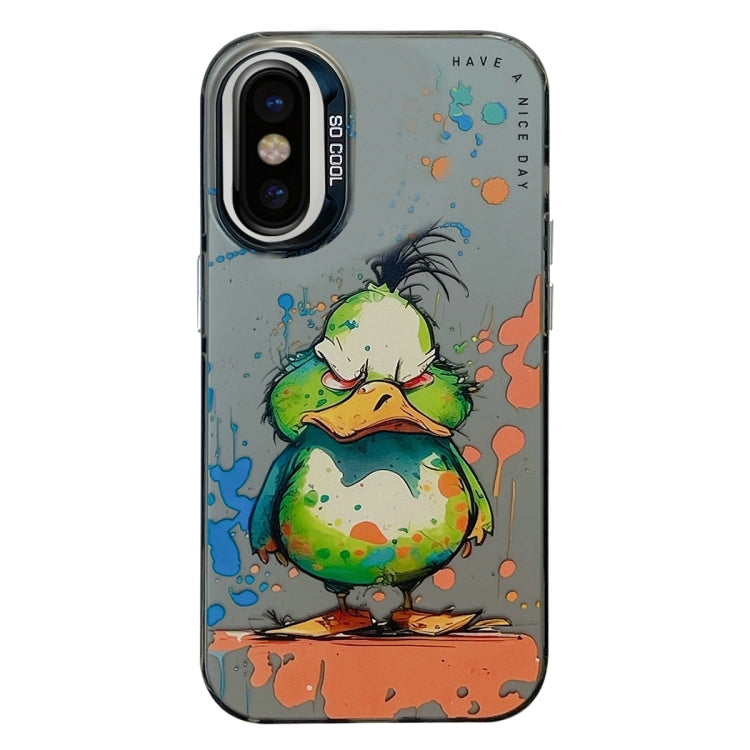 Pour iPhone X / XS Série de peinture à l'huile de motif animal PC + étui de téléphone en TPU, Series 16