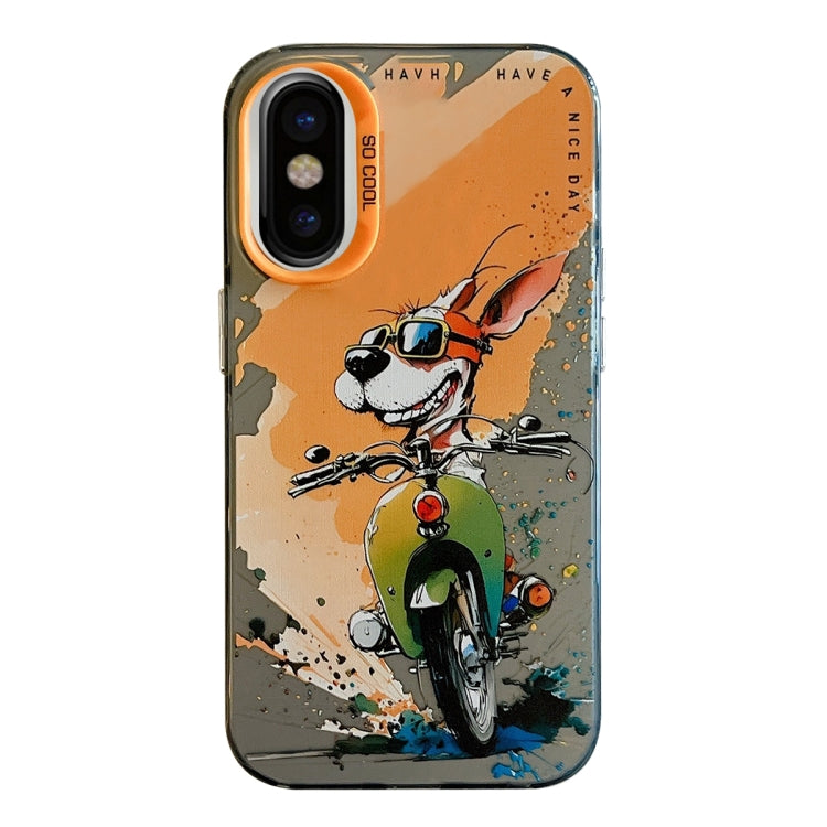 Pour iPhone X / XS Série de peinture à l'huile de motif animal PC + étui de téléphone en TPU, Series 16