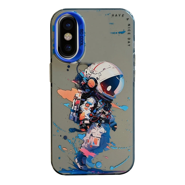 Pour iPhone X / XS Série de peinture à l'huile de motif animal PC + étui de téléphone en TPU, Series 16