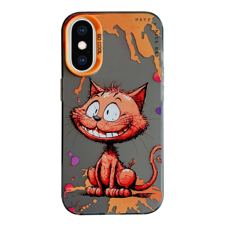 Pour iPhone XS Max Série de peinture à l'huile de motif animal PC + étui de téléphone en TPU, Series 4