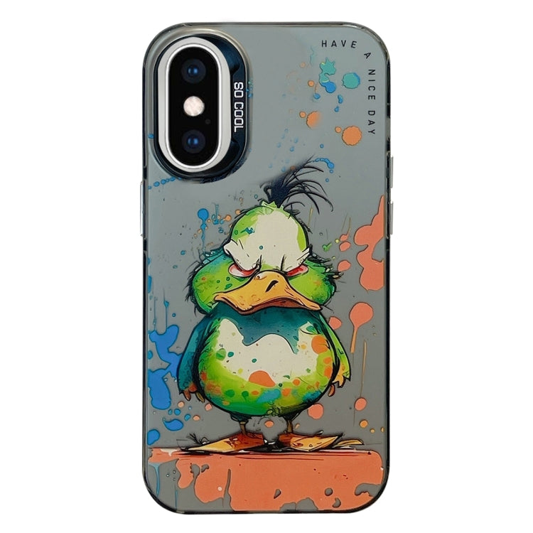 Pour iPhone XS Max Série de peinture à l'huile de motif animal PC + étui de téléphone en TPU, Series 4