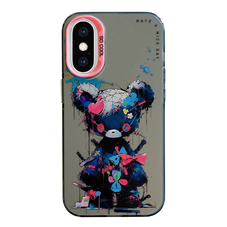 Pour iPhone XS Max Série de peinture à l'huile de motif animal PC + étui de téléphone en TPU, Series 4