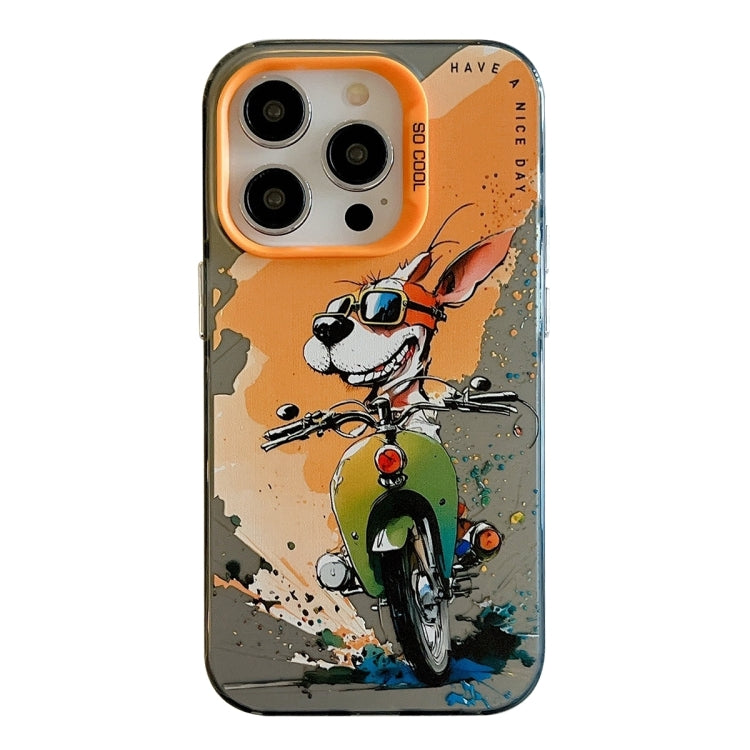 Série de peinture à l'huile de motif animal PC + étui de téléphone en TPU