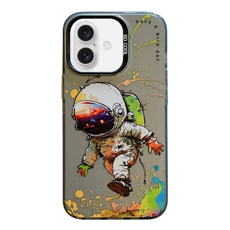 Pour iPhone 16 Plus Série de peinture à l'huile de motif animal PC + étui de téléphone en TPU, Series 6