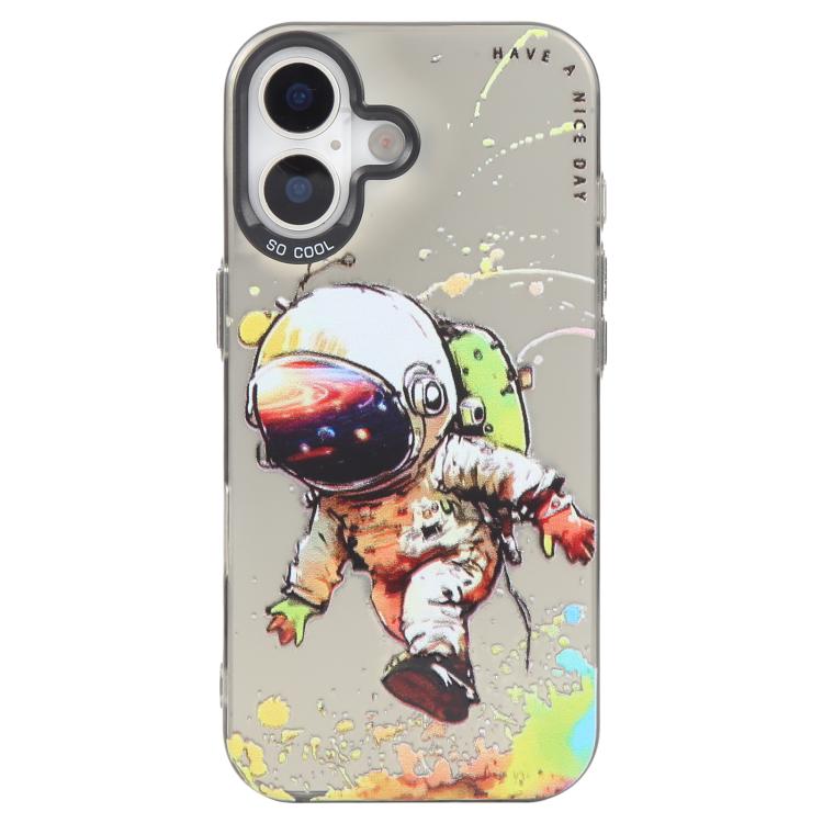 Série de peinture à l'huile de motifs animaliers en PC + coque en TPU, pour iPhone 16