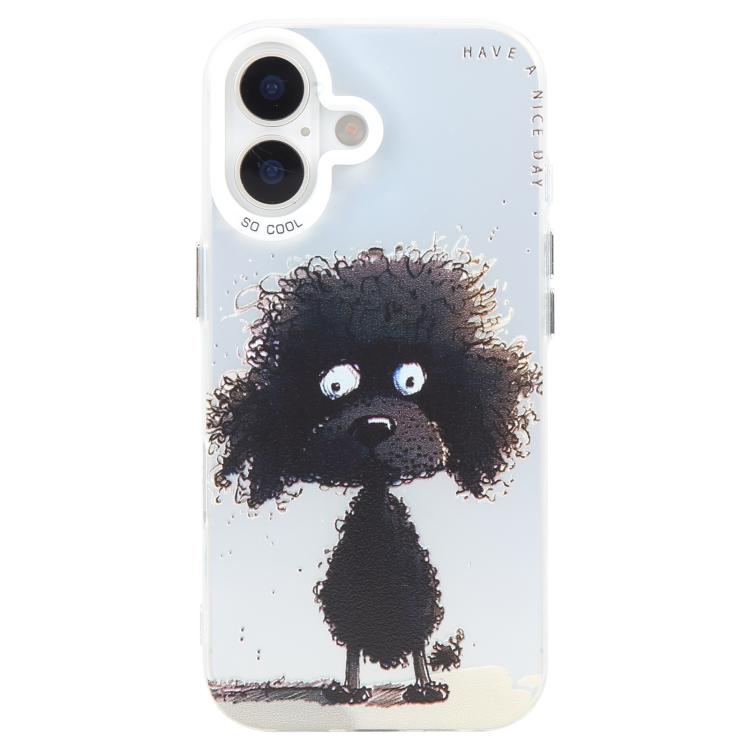 Série de peinture à l'huile de motifs animaliers en PC + coque en TPU, pour iPhone 16