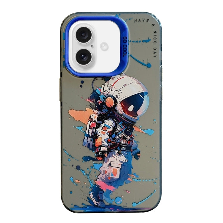 Pour iPhone 16 Plus Série de peinture à l'huile de motif animal PC + étui de téléphone en TPU, Series 6