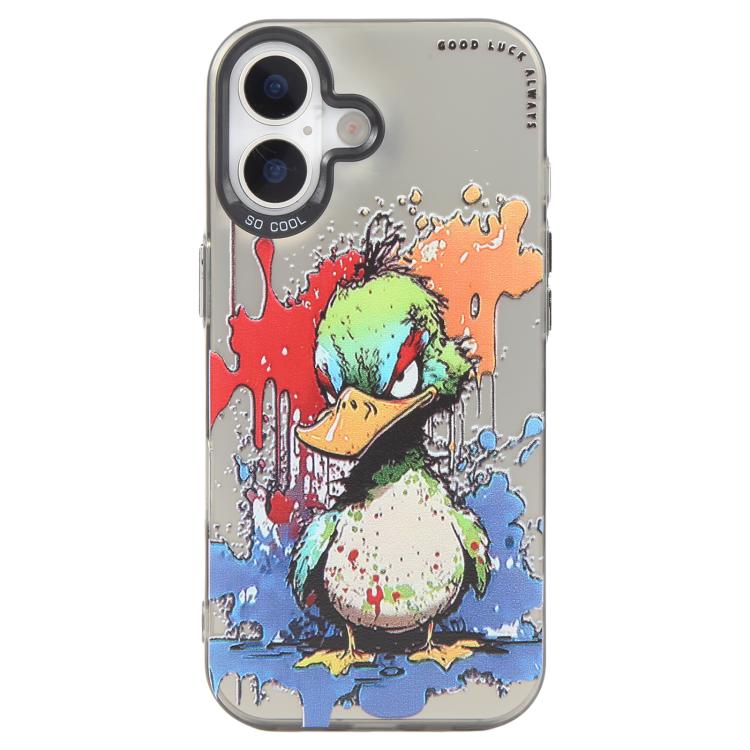 Série de peinture à l'huile de motifs animaliers en PC + coque en TPU, pour iPhone 15 Pro Max