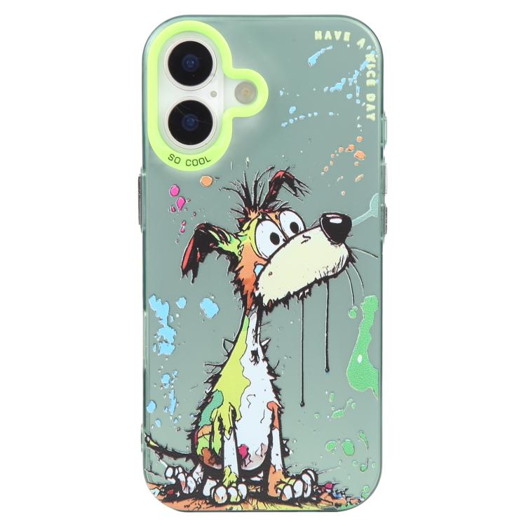 Série de peinture à l'huile de motifs animaliers en PC + coque en TPU, pour iPhone 15 Pro Max