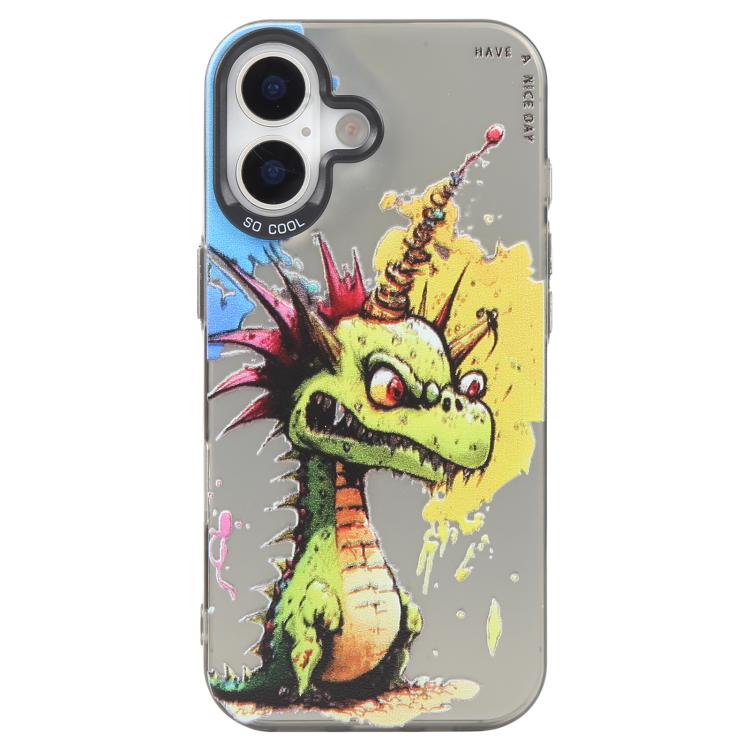 Série de peinture à l'huile de motifs animaliers en PC + coque en TPU, pour iPhone 15 Pro Max