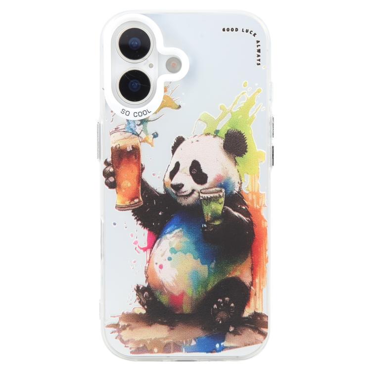Série de peinture à l'huile de motifs animaliers en PC + coque en TPU, pour iPhone 15 Pro Max