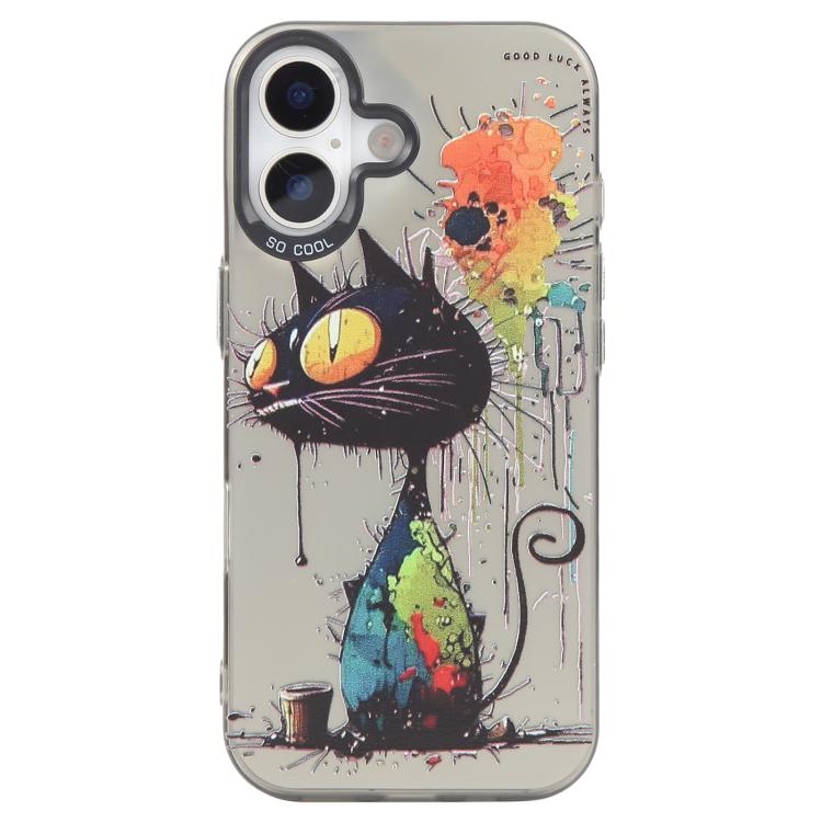 Série de peinture à l'huile de motifs animaliers en PC + coque en TPU, pour iPhone 15 Pro Max