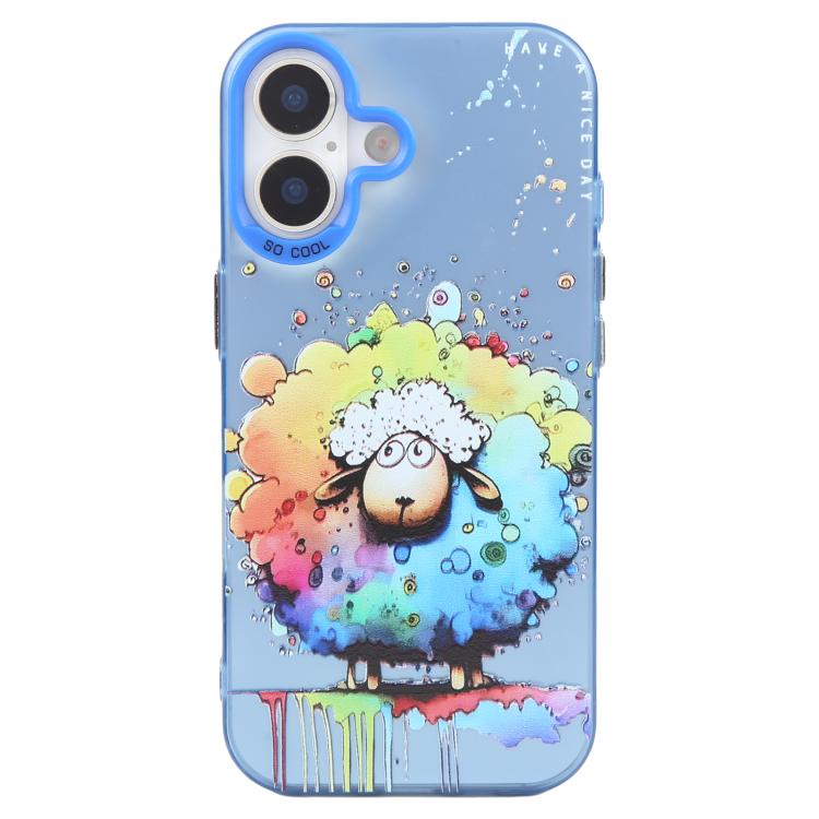 Série de peinture à l'huile de motifs animaliers en PC + coque en TPU, pour iPhone 15 Pro Max