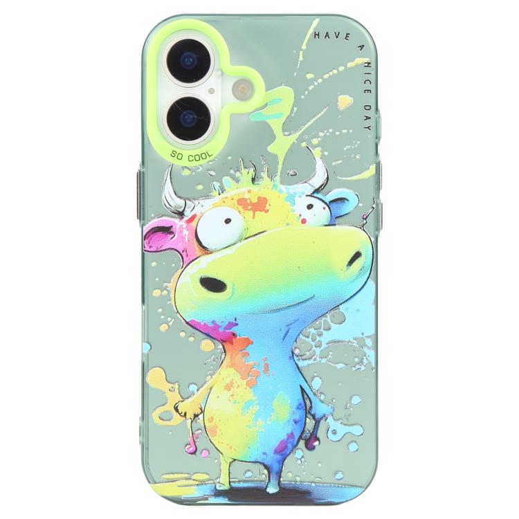 Série de peinture à l'huile de motifs animaliers en PC + coque en TPU, pour iPhone Air