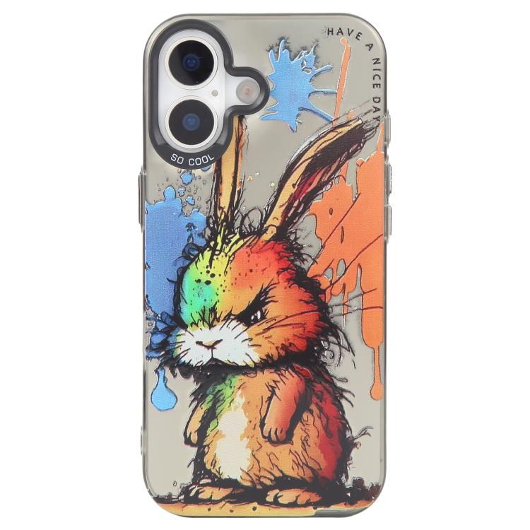 Série de peinture à l'huile de motifs animaliers en PC + coque en TPU, pour iPhone Air