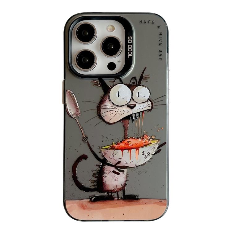 Série de peinture à l'huile de motif animal PC + étui de téléphone en TPU, For iPhone 17 Pro