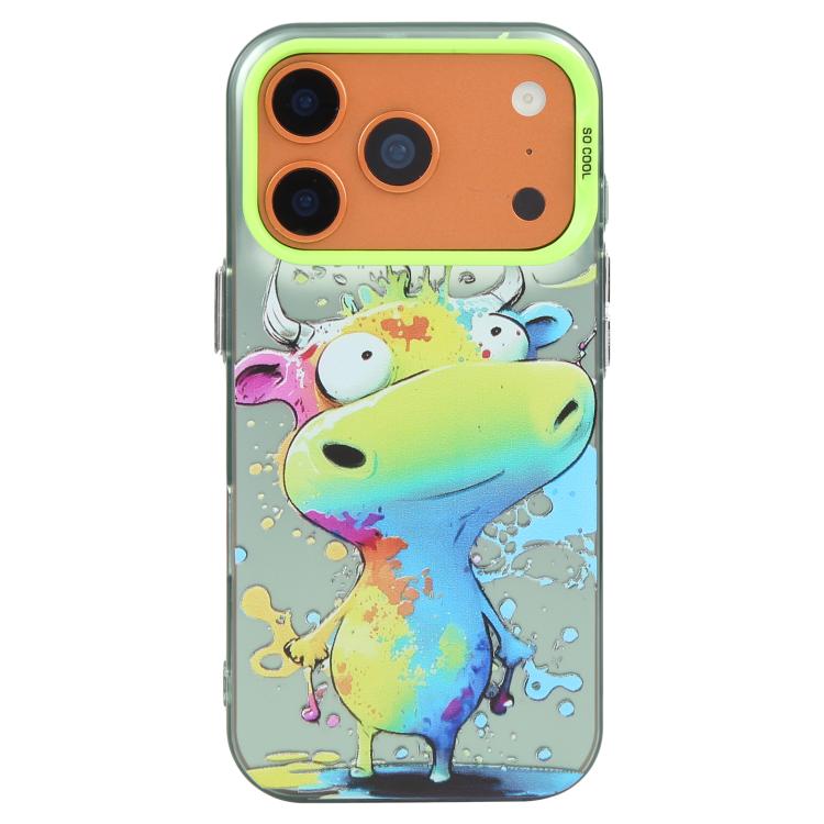 Série de peinture à l'huile de motifs animaliers en PC + coque en TPU, pour iPhone 17