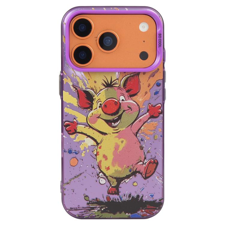 Série de peinture à l'huile de motifs animaliers en PC + coque en TPU, pour iPhone 17