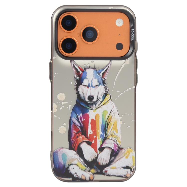 Série de peinture à l'huile de motifs animaliers en PC + coque en TPU, pour iPhone 17