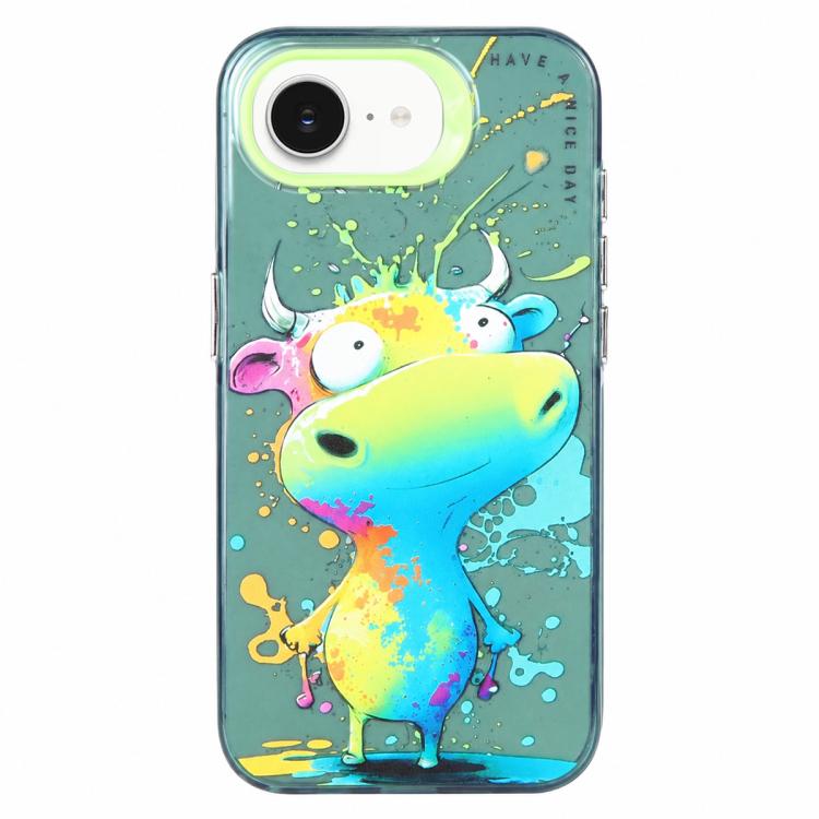 Série de peinture à l'huile de motifs animaliers en PC + coque en TPU, pour iPhone 17