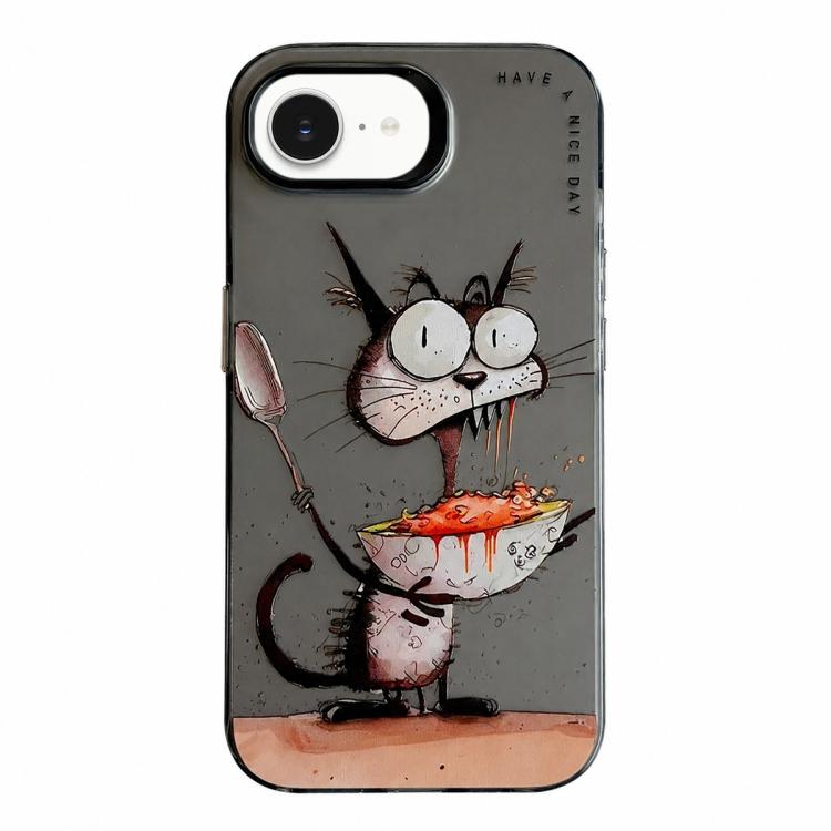 Série de peinture à l'huile de motifs animaliers en PC + coque en TPU, pour iPhone 17
