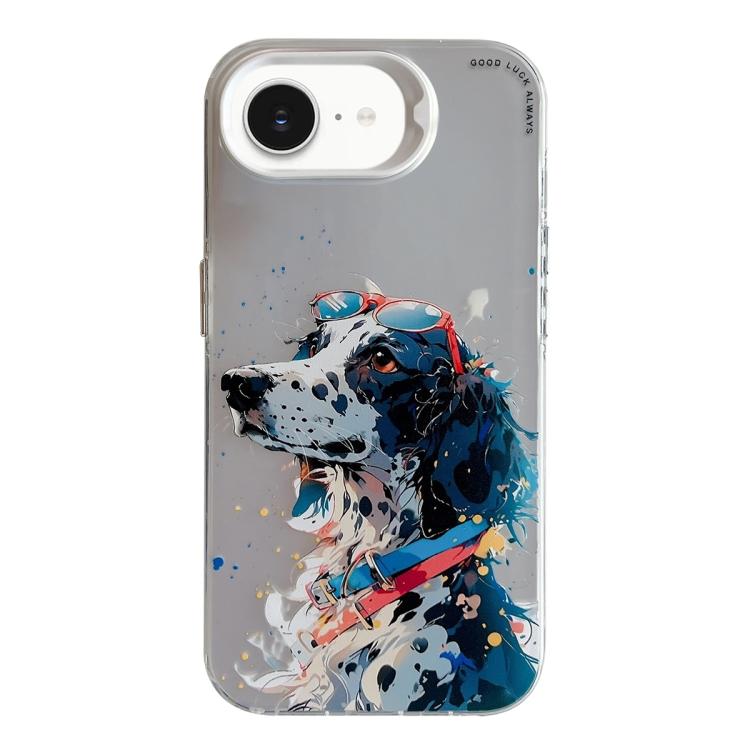 Série de peinture à l'huile de motifs animaliers en PC + coque en TPU, pour iPhone 17