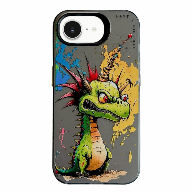 Série de peinture à l'huile de motifs animaliers en PC + coque en TPU, pour iPhone 17