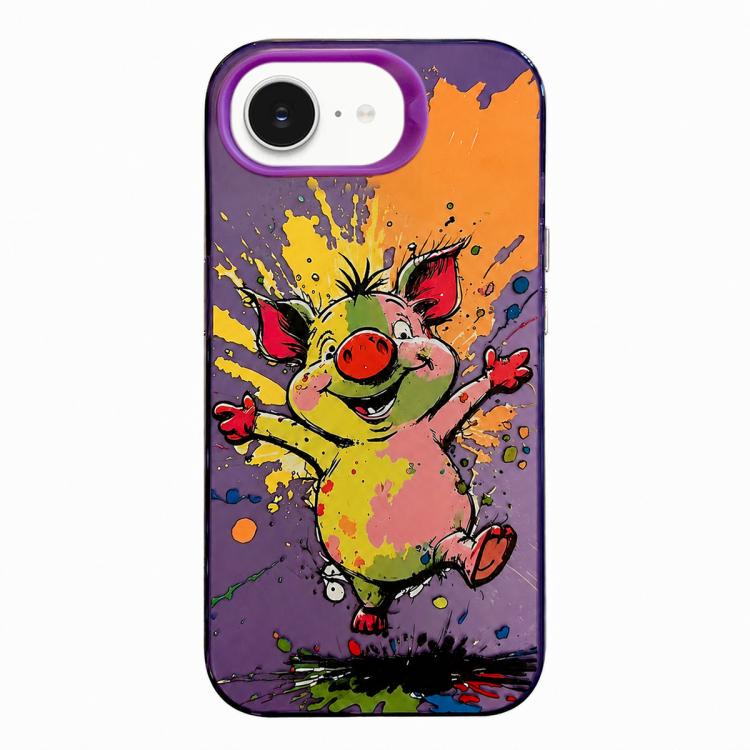 Série de peinture à l'huile de motifs animaliers en PC + coque en TPU, pour iPhone 17