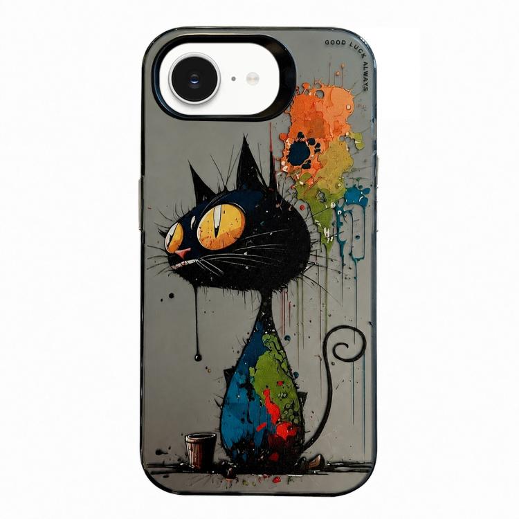 Série de peinture à l'huile de motifs animaliers en PC + coque en TPU, pour iPhone 17