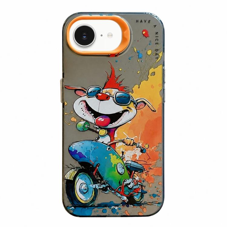 Série de peinture à l'huile de motifs animaliers en PC + coque en TPU, pour iPhone 17