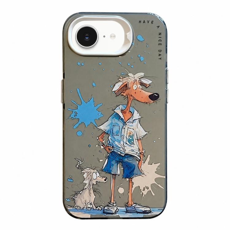Série de peinture à l'huile de motifs animaliers en PC + coque en TPU, pour iPhone 17