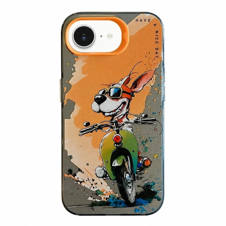Série de peinture à l'huile de motifs animaliers en PC + coque en TPU, pour iPhone 17