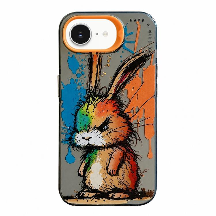 Série de peinture à l'huile de motifs animaliers en PC + coque en TPU, pour iPhone 17